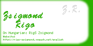 zsigmond rigo business card